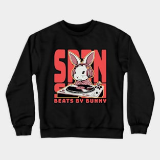 DJ bunny music mixing Crewneck Sweatshirt